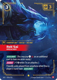 Rek'Sai - Breacher (Alternate Art) - Spiritforged (SFD) #029a/221 - Showcase Riftbound Trading Card