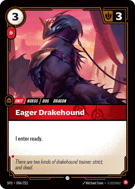 Eager Drakehound - Spiritforged Riftbound trading card