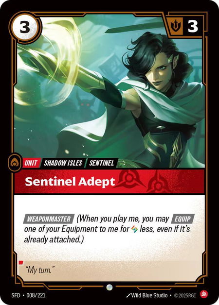 Sentinel Adept - Spiritforged Riftbound trading card