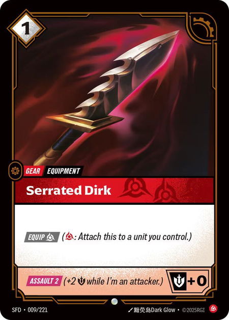 Serrated Dirk - Spiritforged Riftbound trading card