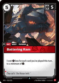 Battering Ram - Spiritforged (SFD) #012/221 - Uncommon Riftbound Trading Card