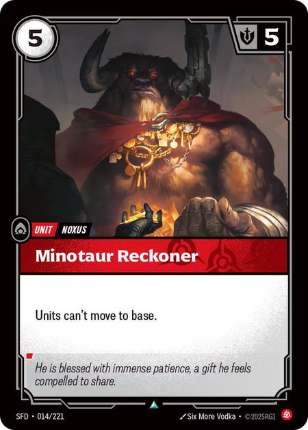Minotaur Reckoner - Spiritforged Riftbound trading card