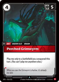 Perched Grimwyrm - Spiritforged (SFD) #015/221 - Uncommon Riftbound Trading Card