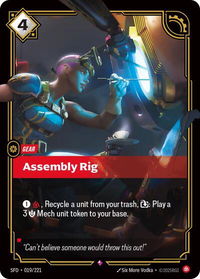 Assembly Rig - Spiritforged (SFD) #019/221 - Rare Riftbound Trading Card