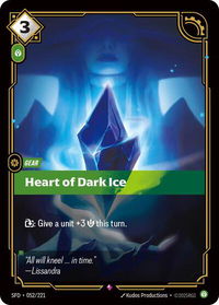 Heart of Dark Ice - Spiritforged (SFD) #052/221 - Rare Riftbound Trading Card