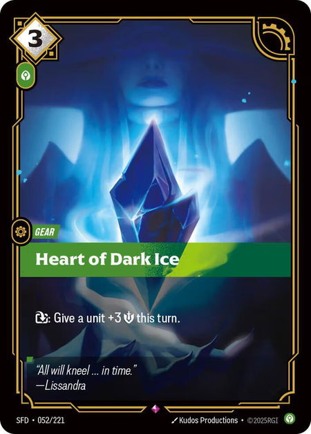 Heart of Dark Ice - Spiritforged Riftbound trading card