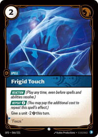 Frigid Touch - Spiritforged (SFD) #066/221 - Common Riftbound Trading Card