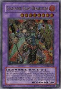 Gladiator Beast Heraklinos (UTR) - Turbo Pack: Booster Two (TU02) #TU02-EN000 - Ultimate Rare YuGiOh Trading Card