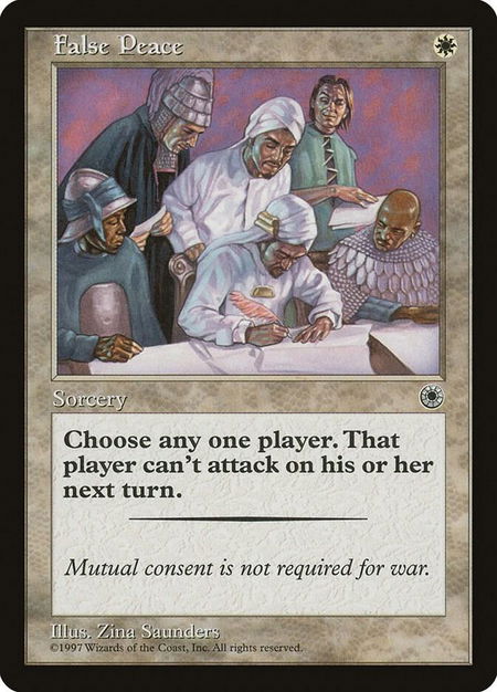 False Peace trading card from Portal False Peace - Portal Magic: The Gathering trading card
