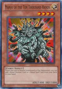 Manju of the Ten Thousand Hands trading card from Turbo Pack: Booster Five Manju of the Ten Thousand Hands - Turbo Pack: Booster Five YuGiOh trading card