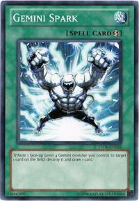 Gemini Spark trading card from Turbo Pack: Booster Six Gemini Spark - Turbo Pack: Booster Six YuGiOh trading card