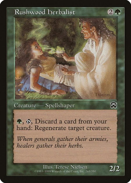 Rushwood Herbalist - Mercadian Masques Magic: The Gathering trading card