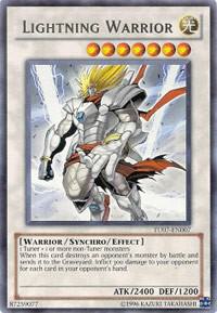 Lightning Warrior trading card from Turbo Pack: Booster Seven Lightning Warrior - Turbo Pack: Booster Seven YuGiOh trading card