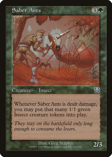 Saber Ants - Mercadian Masques Magic: The Gathering trading card