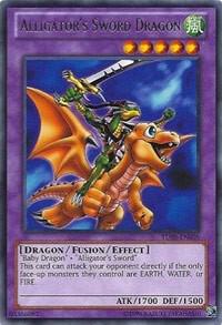 Alligator's Sword Dragon trading card from Turbo Pack: Booster Eight Alligator's Sword Dragon - Turbo Pack: Booster Eight YuGiOh trading card
