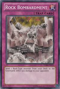 Rock Bombardment trading card from Turbo Pack: Booster Eight Rock Bombardment - Turbo Pack: Booster Eight YuGiOh trading card
