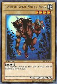 Gazelle the King of Mythical Beasts trading card from Legendary Collection 3: Yugi's World Gazelle the King of Mythical Beasts - Legendary Collection 3: Yugi's World YuGiOh trading card