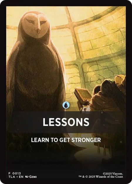 Lessons Theme Card - Avatar: The Last Airbender Magic: The Gathering trading card