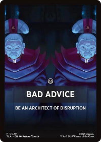 Bad Advice Theme Card - Avatar: The Last Airbender (TLA) #20 - Token Magic: The Gathering Trading Card