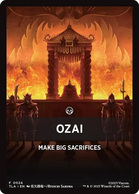 Ozai Theme Card - Avatar: The Last Airbender Magic: The Gathering trading card