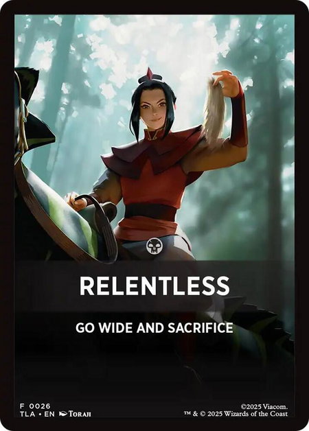 Relentless Theme Card - Avatar: The Last Airbender Magic: The Gathering trading card