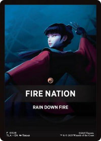 Fire Nation Theme Card - Avatar: The Last Airbender (TLA) #28 - Token Magic: The Gathering Trading Card