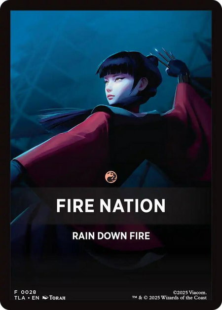 Fire Nation Theme Card - Avatar: The Last Airbender Magic: The Gathering trading card