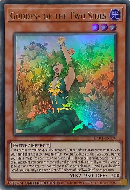 Goddess of the Two Sides trading card from The Lost Art Promotion Goddess of the Two Sides - The Lost Art Promotion YuGiOh trading card