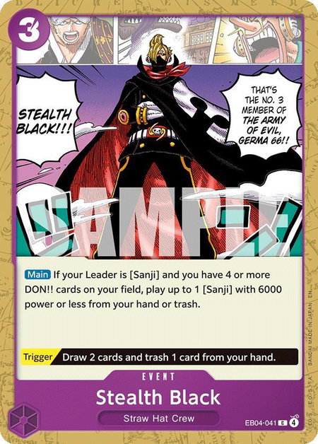 Stealth Black - The Azure Sea's Seven One Piece trading card