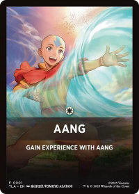 Aang Theme Card - Avatar: The Last Airbender (TLA) #1 - Token Magic: The Gathering Trading Card
