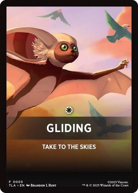 Gliding Theme Card - Avatar: The Last Airbender Magic: The Gathering trading card