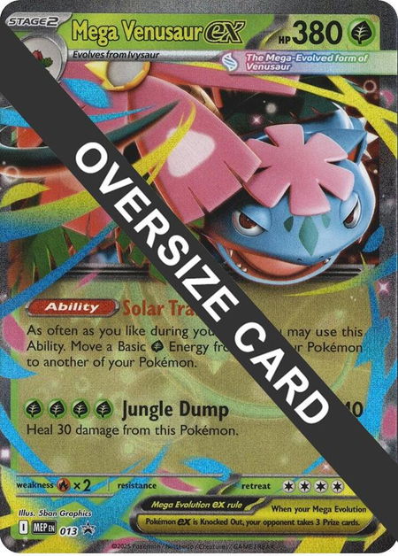 Mega Venusaur ex - 013 trading card from Jumbo Cards Mega Venusaur ex - 013 - Jumbo Cards Pokémon trading card