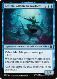 Attuma, Atlantean Warlord - Marvel Super Heroes (MSH) #47 - Uncommon Magic: The Gathering Trading Card