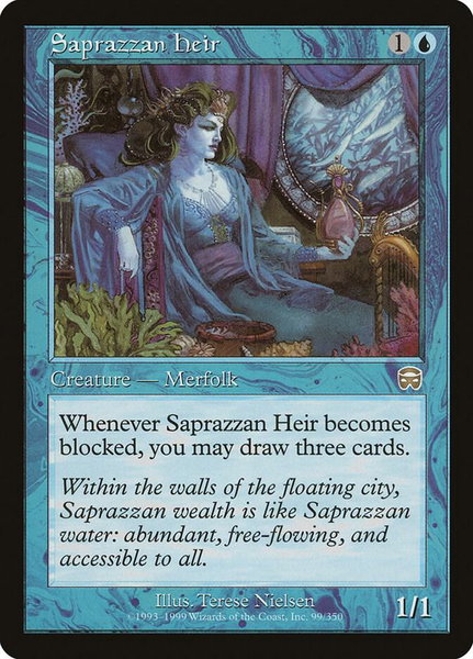 Saprazzan Heir trading card from Mercadian Masques Saprazzan Heir - Mercadian Masques Magic: The Gathering trading card