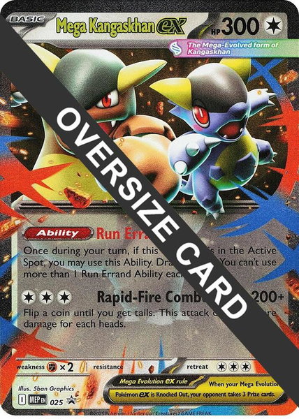 Mega Kangaskhan ex - 025 trading card from Jumbo Cards Mega Kangaskhan ex - 025 - Jumbo Cards Pokémon trading card