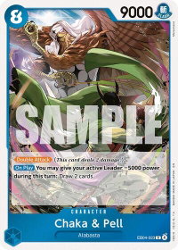 Chaka & Pell - EB04-023 - The Azure Sea's Seven (OP14) #EB04-023 - Rare One Piece Trading Card