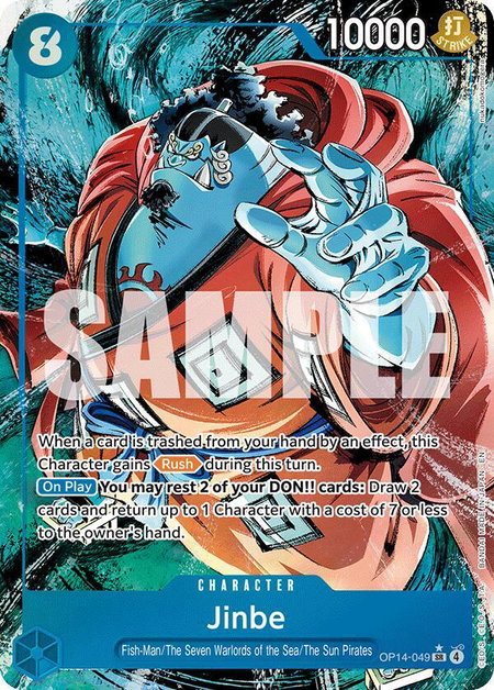 Jinbe - OP14-049 (Alternate Art) - The Azure Sea's Seven One Piece trading card