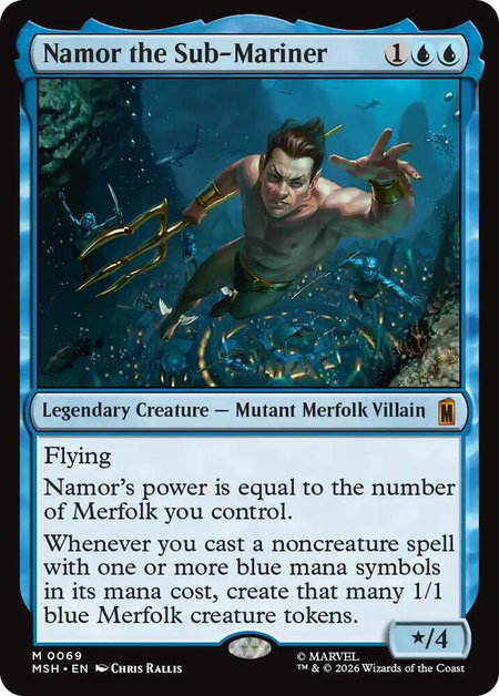 Namor the Sub-Mariner - Marvel Super Heroes Magic: The Gathering trading card
