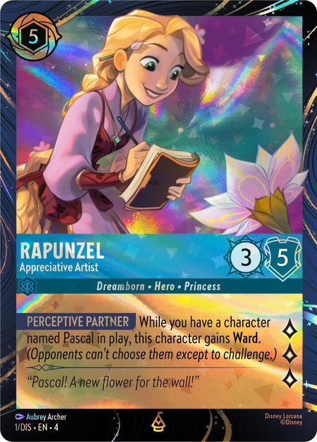Rapunzel - Appreciative Artist - Disney Lorcana Promo Cards Disney Lorcana trading card