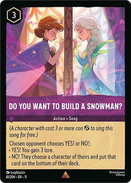 Do You Want To Build A Snowman? - Winterspell Disney Lorcana trading card