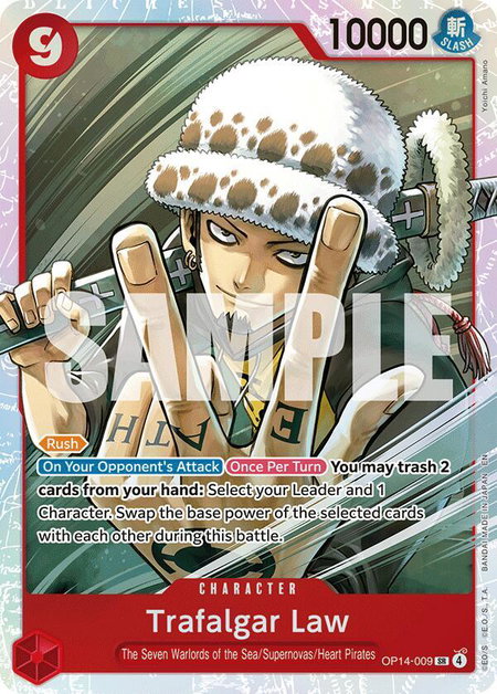 Trafalgar Law - OP14-009 - The Azure Sea's Seven One Piece trading card