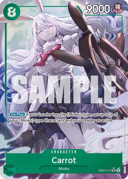 Carrot (Alternate Art) trading card from The Azure Sea's Seven Carrot (Alternate Art) - The Azure Sea's Seven One Piece trading card