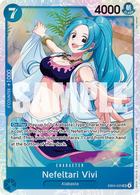 Nefeltari Vivi trading card from The Azure Sea's Seven Nefeltari Vivi - The Azure Sea's Seven One Piece trading card