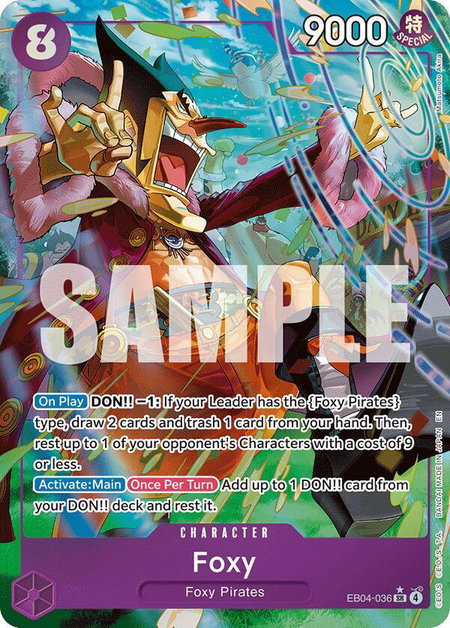Foxy (Alternate Art) trading card from The Azure Sea's Seven Foxy (Alternate Art) - The Azure Sea's Seven One Piece trading card
