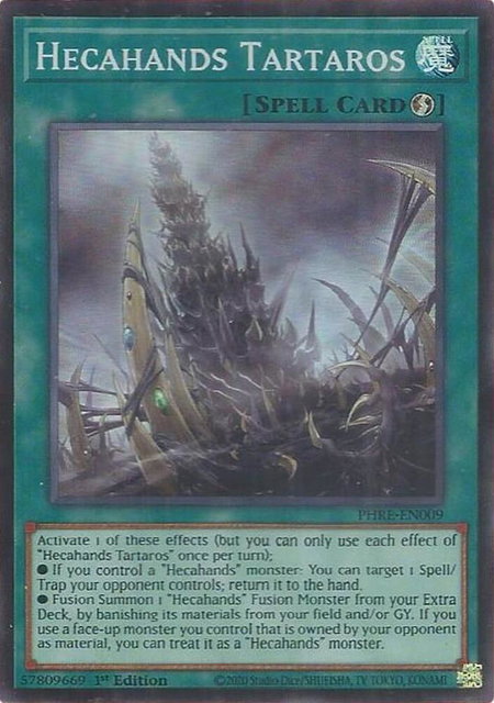 Hecahands Tartaros (Super Rare) - Phantom Revenge YuGiOh trading card