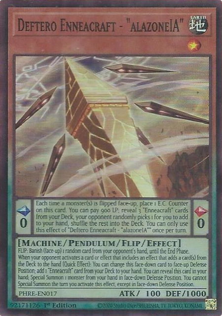 Deftero Enneacraft - "alazoneIA" (Super Rare) - Phantom Revenge YuGiOh trading card
