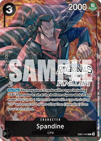 Spandine (Online Regional Finalist Card Set 2025 Vol.1) - One Piece Promotion Cards (OP-PR) #EB01-043 - Rare One Piece Trading Card