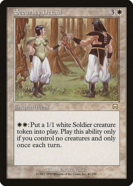 Security Detail - Mercadian Masques Magic: The Gathering trading card