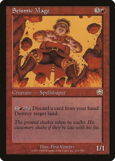 Seismic Mage - Mercadian Masques Magic: The Gathering trading card