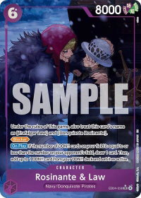 Rosinante & Law (Alternate Art) - The Azure Sea's Seven (OP14) #EB04-038 - Super Rare One Piece Trading Card